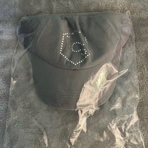 TC Baseball Hat with Crystals Grey one size fits all